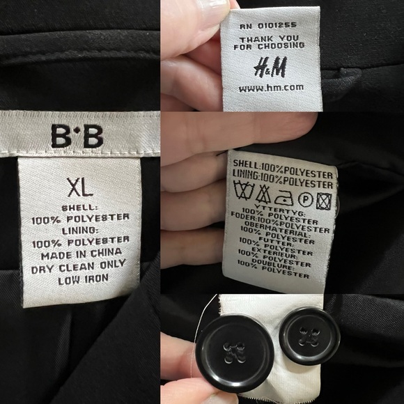H&M, Single Breasted 3/4 Length Black Tailored Classic Topper/Blazer. - Picture 14 of 15
